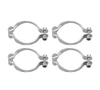 GRIRIW 4pcs Metal Cable Wire Clamps for Bike Shift Cable and Housing Guide, 28.6mm Clip-on Structure for Organised Wire Routing and Cord Management, Silver Colour Suitable for Cycling