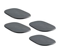 GRIRIW 4pcs Non-slip Pu Dashboard Mat for Car Interiors, Heat Resistant Phone and Keys Holder Pad, Anti-slip Automotive Accessories for Secure Storage on Car Dashboards