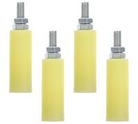 GRIRIW 4pcs Nylon Sliding Gate Roller Pulley Block 30x80mm for Electric Gate Door Wheel Replacement with Guide Positioning for Sliding and Rolling