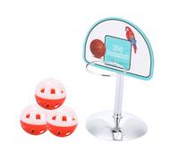 GRIRIW 4pcs Parrot Basketball Hoop Toy Bird Exercise Training Toy for African Greys Random Color