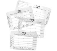 GRIRIW 4pcs Reusable Envelope Addressing Guide Template Set with Hollow Out Lettering Stencil Ruler for Mailing Envelopes and Crafting Letters