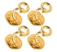 GRIRIW 4pcs Vintage Snake Shaped Crystal Ball Holder with Alloy Flat Base, Mini Size Sphere Display Stand for Workspace and Meeting Area, Featuring Brilliant Light Reflection and Space