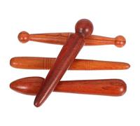 GRIRIW 4pcs Wooden Massage Sticks Foot Reflexology Massager Set with Comfortable Grip for Traditional Chinese Medicine Massage and Home Use, Fatigue with Sturdy Brown Wood