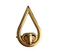 GRIRIW 4pcs Zinc Alloy Handbag Lock for Clutches and Handbags, Water Drop Shape, Easy to Install Replacement Bag Hardware Accessories in Golden Colour, Creative and Fashion Style