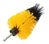 GRIRIW 5-inch Yellow Tapered Ball Drill Brush Attachment for Electric Scrubber Wire Wire Brush Head for Tile Grout Cleaning Motorized Drill Scrub for Bathroom Kitchen Floor Maintenance