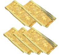 GRIRIW 5 Rolls Decorative Ribbon Wrapping Ribbons Golden Polyester Cake Gift Box Tie for Decoration and Hand-Woven Production