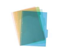 GRIRIW 5 Sets Colorful Page Dividers Paper Tabs for Office and School Notebooks Index Binder Inserts with Environmental PP Core Prevents Bending Green Red Blue Light Green