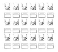 GRIRIW 50pcs Adjustable Invisible Metal Garment Hooks for Pants Skirts DIY Sewing Fasteners Comfortable Waist Trousers Hook Buttons Silver
