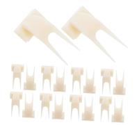 GRIRIW 50PCS Bird Fruit Skewers Large Plastic Feeding Forks for Parrots Parakeets Cage Mounted Fruit Holder for Clean Feeding and Enrichment