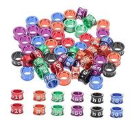 GRIRIW 50Pcs Bird Leg Rings for Pigeons Birds Durable Closed Alloy Foot Bands Lightweight Portable Identification Rings Easy to Use for Homing Pigeons and Poultry