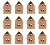GRIRIW 50pcs House Shaped Kraft Paper Treat Boxes for Wedding Candy Favors, Small Cookie Storage Boxes for Party and Celebrations