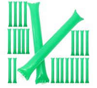 GRIRIW 50Pcs Inflatable Cheerleading Sticks Noise Makers Green Plastic Clappers for Sporting Events School Sports Games and Team Cheer Support