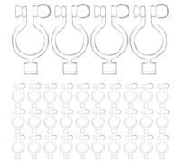 GRIRIW 50pcs Silicone Clip on Earrings Ear Clips Comfortable Secure Fit Earring Base for Types of Events DIY Jewelry Making Accessories