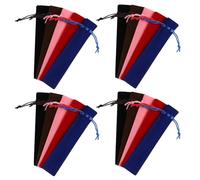 GRIRIW 50pcs Velvet Pen Pouches with Drawstring Closure Slim Single Pen Pencil Case Soft Velvet Material and Writing Tools for School Bag Or Office Use