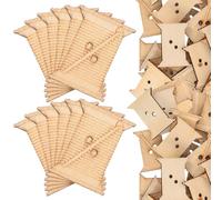 GRIRIW 50pcs Wooden Yarn Bobbins Large Spools for Knitting Sewing and Cross Stitch Thread Organizer Craft Winding Boards for Home Use