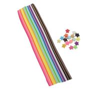 GRIRIW 540pcs Origami Star Paper Strips for DIY Projects Easy to Fold Paper Strips in Star Shape for Crafts and School Teaching Colourful and Beautiful Decorative Craft Material