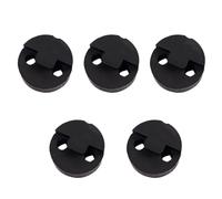 GRIRIW 5pcs Black Rubber Violin Practice Mute round Shape for Volume Control and Anti-skid Dampening, Professional Violin Accessory for Quiet Practice Sessions