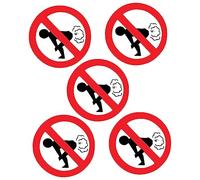 GRIRIW 5pcs Car Sticker No Farting Warning Sticker Funny Car Window Decal for Automobile