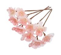 GRIRIW 5pcs Faux Peach Blossom Diffuser Sticks for Lasting Fragrance Release, Reusable Tetrapanax Papyriferus Paper Aroma Diffuser Stems, Minimalist Home Décor for Bathroom and Living
