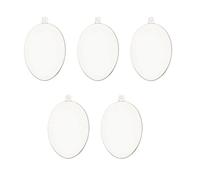 GRIRIW 5pcs Fillable Ornament Ball Capsules Plastic Small round Containers Reusable and Separable into Two Parts for Christmas Party Decorations