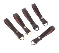 GRIRIW 5Pcs Genuine Leather Zipper Pull Replacement Tabs for Jackets Backpacks Shoes - Sturdy Zipper Parts with Metal Hooks, Suitable for Clothing and Luggage Accessories