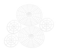 GRIRIW 5pcs Plastic Fermenting Jar Mesh Press Plates Set with 2 Medium (15cm) and 3 Small-medium (12cm) Wide Mouth Jar Pressers for Pickle and Kimchi Fermentation