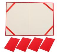 GRIRIW 5pcs Solid Color Certificate Holders Blank Diploma Covers with Inner Sheet Red Paper Award Folders Professional Protectors for Graduation Documents Bulk