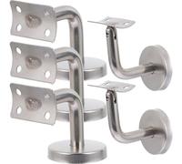 GRIRIW 5pcs Stainless Steel Handrail Brackets for Stair Railing, Heavy Duty Wall Support with Moveable Design, Sturdy and Elegant, Suitable for Indoor and Outdoor Staircases