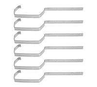 GRIRIW 6 Pcs Heavy Duty Iron Rain Gutter Brackets for Roof Gutter Support Enhancing Drainage Efficiency and Seamless Connection Suitable for Outdoor Rainwater Drainage