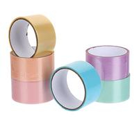 GRIRIW 6 Rolls Colored Adhesive Sticky Tape for DIY Sensory Portable Wide Sticky Ball Accessory for Stress Relief and Mental Health Lightweight and Fun Craft Tape