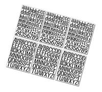 GRIRIW 6 Sheets Black Vinyl Letter Wall Stickers Self-Adhesive Learning Aid Decals Resistant to Tear and Wear for Classroom Bulletin Boards and Bedroom Decor