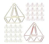 GRIRIW 60pcs Mini Diamond Paper Clips in Gold Rose Gold Colored Metal Bookmarks for Students Teachers Office Compact Stylish Clips for Files Documents Notes Invitations