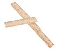 GRIRIW 6pcs Bamboo Straight Rulers Measuring Rulers Portable Design Compact Size Not Easy to Break Easy to Carry for Studying and Engineering Use by Students