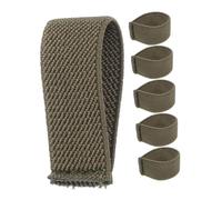 GRIRIW 6pcs Canvas Elastic Belt Keepers Military Green Wide Belt Loop Retainers for Backpack and Outdoor Straps, Sturdy Strap Fixing Hoops for Hiking and Travel