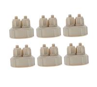 GRIRIW 6pcs CO2 Reactor Bottle Caps Quick Screw Covers for DIY Carbon Dioxide Systems Grey Suitable for Home Aquariums and Hydroponics