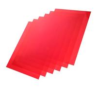 GRIRIW 6pcs Colored Pvc Light Filter Sheets, Red Gel Films for Photography Lighting, Fluorescent Light Diffuser Films for Studio and Experimental Use