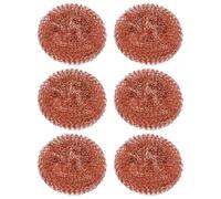 GRIRIW 6pcs Copper Soldering Iron Tip Cleaning Balls Wire Sponge Set for Electronics Repair, Iron Nozzle Cleaner for Soldering Tools, Practical Wire Tip Cleaner for Welding Use