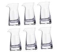 GRIRIW 6Pcs Glass Measuring Cups with Scale Markings Smooth Safe Surface Liquor Measuring Tools for Bar Cocktail Accessories and Drinkware