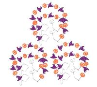 GRIRIW 6pcs Halloween Hanging Ornaments Witch Hat Pumpkin Ghost String for Indoor Outdoor Decor for Party Supplies Front Porch Wall and Decorations