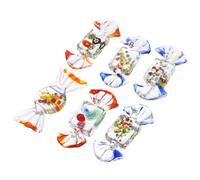 GRIRIW 6pcs Japanese Style Glass Candy Decor Artistic Adornments for Home Restaurant and Office Decoration Premium Quality Glass Craftsmanship