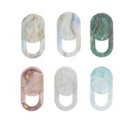 GRIRIW 6pcs Marble Pattern Webcam Covers Privacy Camera Protectors for Laptop Tablet Phone, Ultra-Thin Sliding Phone Web Camera Cover Set for Privacy Protection