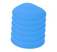 GRIRIW 6pcs Non Slip Speed Agility Markers Flat Discs for Football Soccer Training Rubber Cones for Basketball Sports Practice Portable Visible Blue