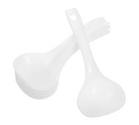 GRIRIW 6Pcs PP Soup Ladle Reusable Deep Porridge Spoons Ergonomic Long Handle Serving Cooking Utensils for Canteen Kitchen Restaurants