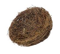 GRIRIW 6pcs Rattan Bird Nest Decorative Artificial Nests for Home Garden Photo Props DIY Craft Candy Holder Outdoor Ornament