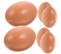 GRIRIW 6Pcs Realistic Foam Egg Models for Photography Posing Props Fake Food Eggs for Easter Decoration and Play Farm Display Set for Studio and Festival Use