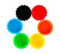 GRIRIW 6pcs Small Silicone Reptile Feeding Bowls with Wide Rim for Lizards Turtles Geckos Small Pets Shallow Food and Water Dish for Hamster Food Feeding Escape-resistant Design for