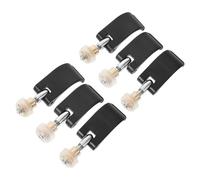 GRIRIW 6pcs Trekking Pole Lock Clips External Flip Buckle Quick Adjustment Stable Lock Handle with Nut Screws Replacement Parts for Hiking Walking Sticks