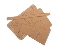 GRIRIW 7pcs Leather Bag Template Patterns for Handmade Craft Production Design and DIY Leather Pattern Making Brown Kraft Paper Rounded Edges for Crossbody and Shoulder Bags