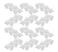 GRIRIW 80pcs White Plastic Cabinet Fasteners Wire Shelf Fixing Clips Universal Cage Door Latch Panel Joining Clips for Modular Storage Cabinets Shoe and Pet Crates