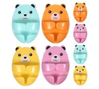 GRIRIW 8pcs Adhesive Power Outlet Hooks for Organizing Power Cords and Plugs, No Drilling Required, Plastic Bear-Shaped Cable Holders for Living Room and Office Use